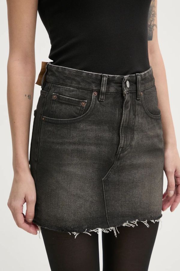 MM6 Maison Margiela Traper suknja MM6 Maison Margiela boja: siva, mini, pencil, S62ME0011.S30848