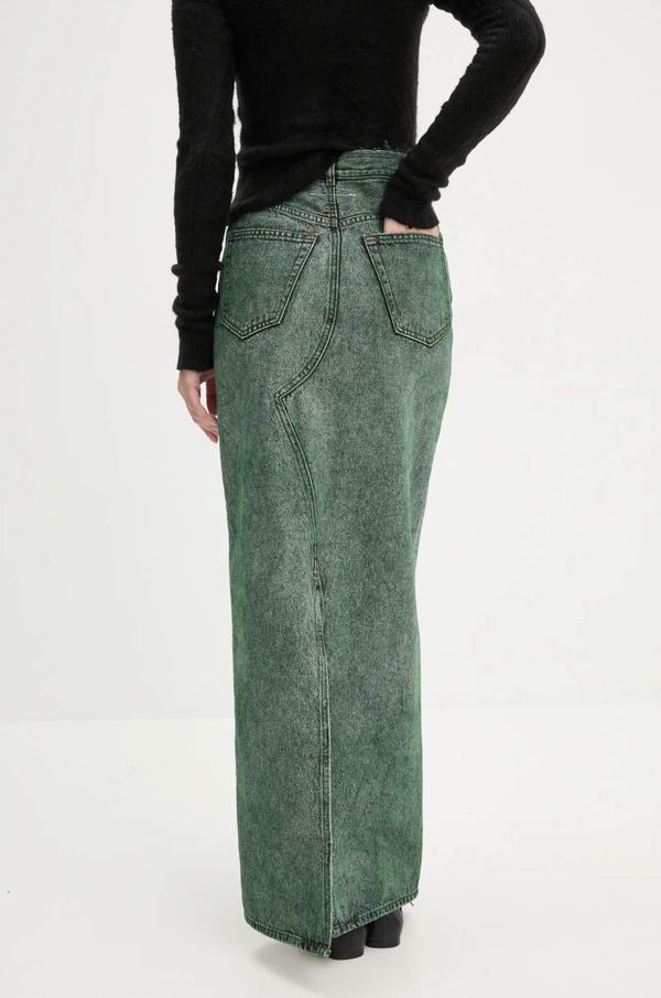 MM6 Maison Margiela Traper suknja MM6 Maison Margiela boja: zelena, maxi, ravna, S62MI0021.S30652