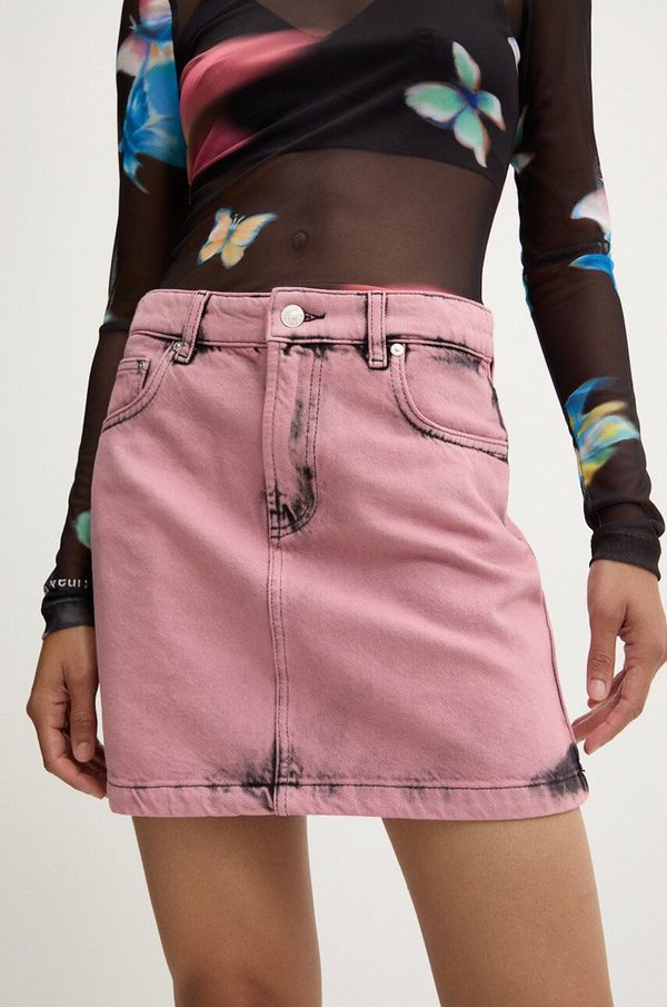Moschino Jeans Traper suknja Moschino Jeans boja: ružičasta, mini, ravna, 0102.8222