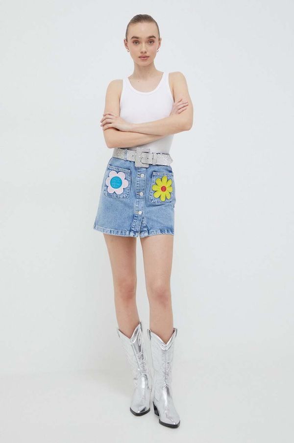 Moschino Jeans Traper suknja Moschino Jeans mini, širi se prema dolje
