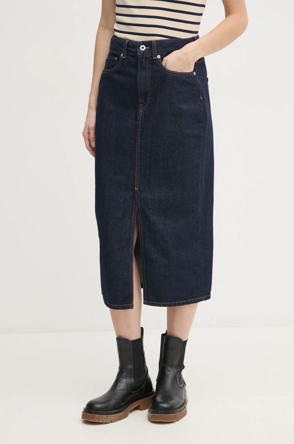 Pepe Jeans Traper suknja Pepe Jeans MIDI SKIRT HW boja: tamno plava, midi, ravna, PL901186AB2