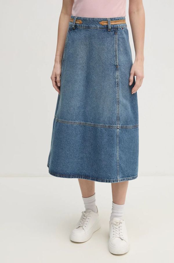 Tommy Hilfiger Traper suknja Tommy Hilfiger midi, širi se prema dolje, WW0WW43733