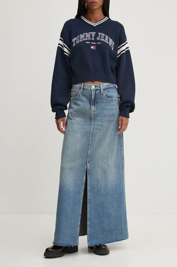 Tommy Jeans Traper suknja Tommy Jeans maxi, širi se prema dolje, DW0DW19652