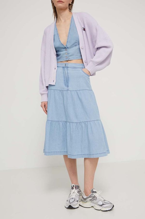 Tommy Jeans Traper suknja Tommy Jeans midi, širi se prema dolje