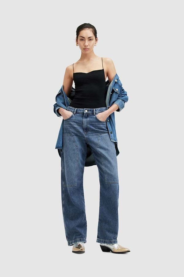 AllSaints Traperice AllSaints MIA CARPENTER za žene, visoki struk
