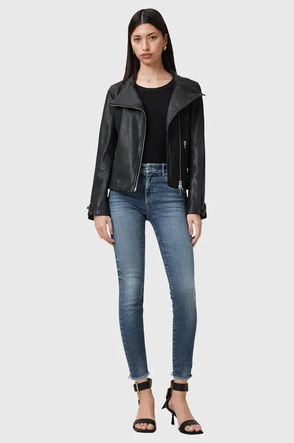 AllSaints Traperice AllSaints MILLER za žene, visoki struk, W078EC