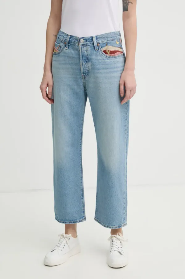 Levi's Traperice Levi's 501 90s ANKLE za žene, srednje visoki struk, A9150