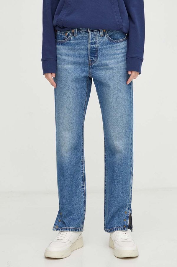 Levi's Traperice Levi's 501 CROP za žene, visoki struk