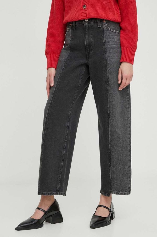 Levi's Traperice Levi's BAGGY CROP za žene, srednje visoki struk