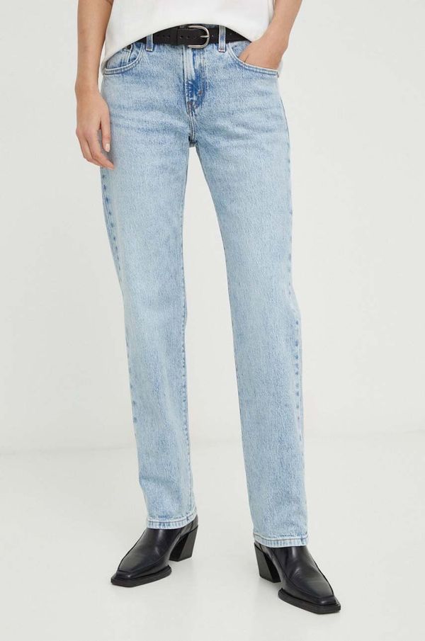 Levi's Traperice Levi's MIDDY STRAIGHT za žene, srednje visoki struk