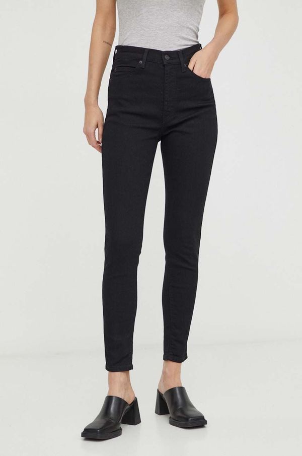 Levi's Traperice Levi's RETRO HIGH SKINNY za žene, boja: crna