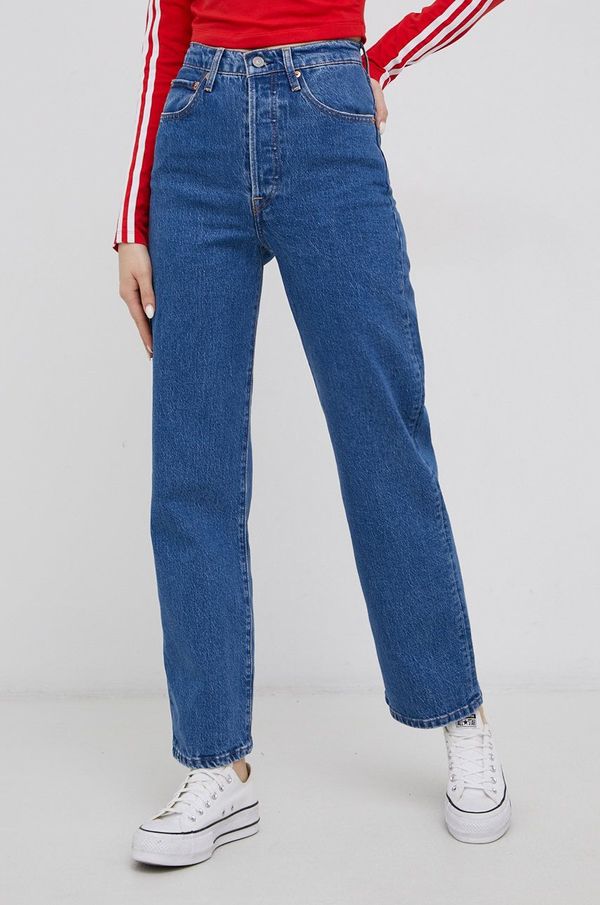 Levi's Traperice Levi's Ribcage Straight Ankle za žene, 72693.0117-MedIndigo