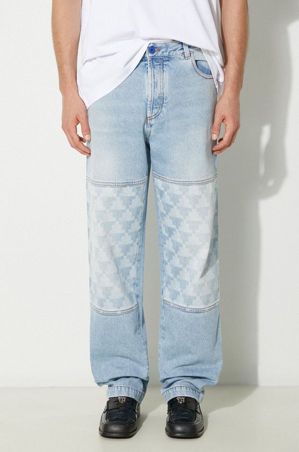 Marcelo Burlon Traperice Marcelo Burlon Laser Cross Dnm Straight Pant za muškarce, CMYA030F24DEN0034034