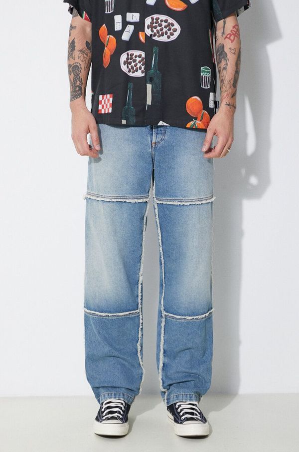 Marcelo Burlon Traperice Marcelo Burlon Medium Stone Dnm Straight za muškarce, CMYA030S24DEN0013400