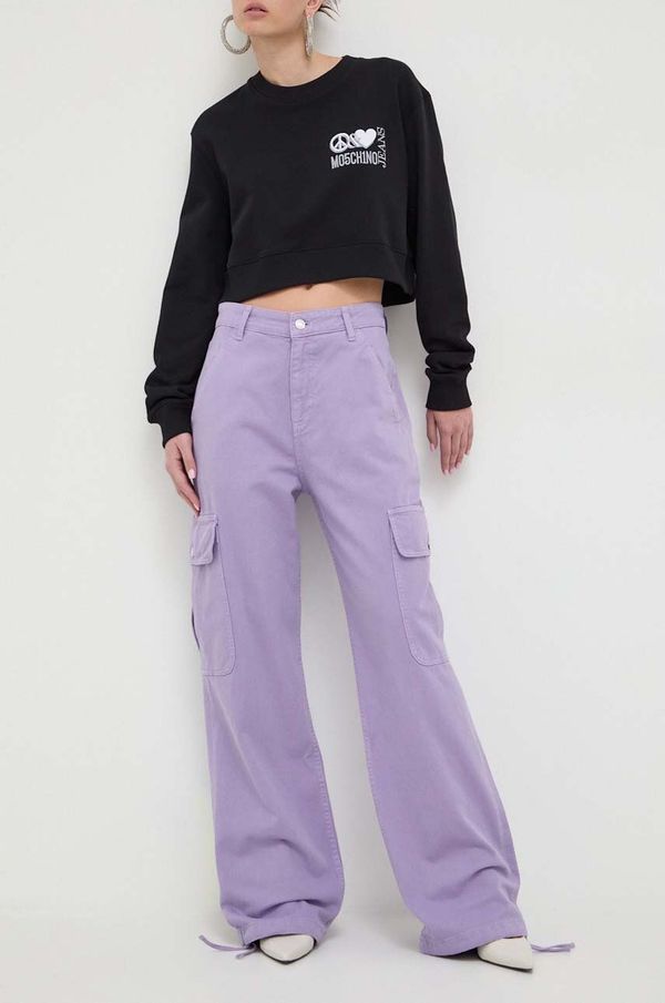 Moschino Jeans Traperice Moschino Jeans za žene, boja: ljubičasta