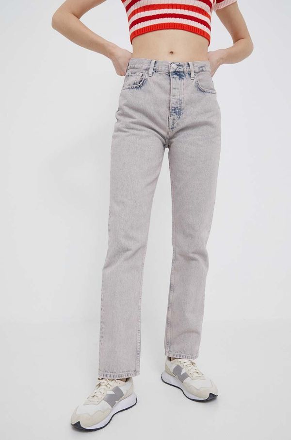 Pepe Jeans Traperice Pepe Jeans Celyn Rose za žene, visoki struk