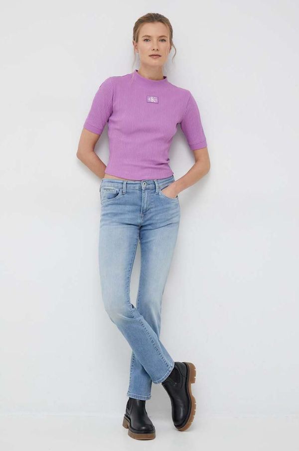 Pepe Jeans Traperice Pepe Jeans Grace za žene, visoki struk