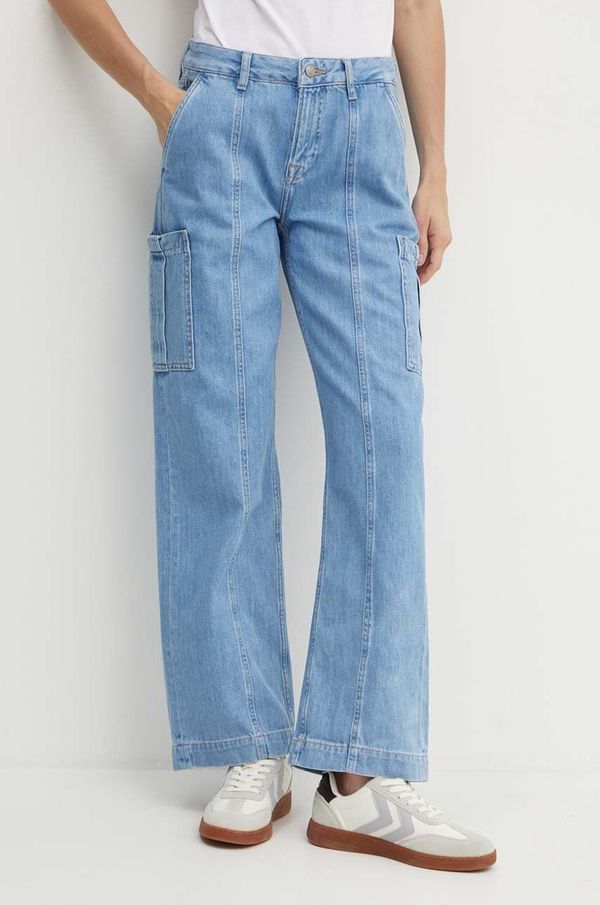 Pepe Jeans Traperice Pepe Jeans LOOSE ST JEANS HW WORKER za žene, visoki struk, PL204715