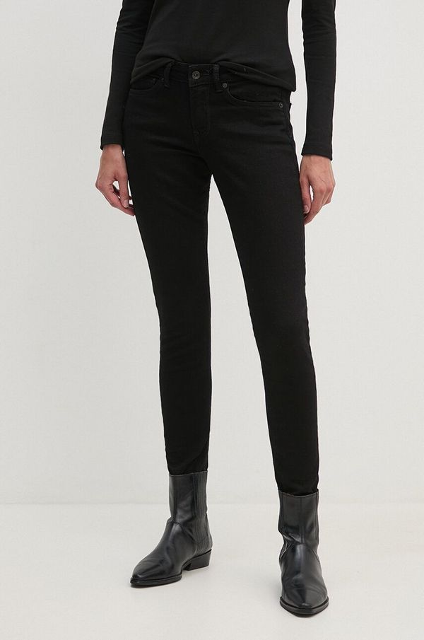 Pepe Jeans Traperice Pepe Jeans SKINNY JEANS LW za žene, boja: crna, PL204583XG9
