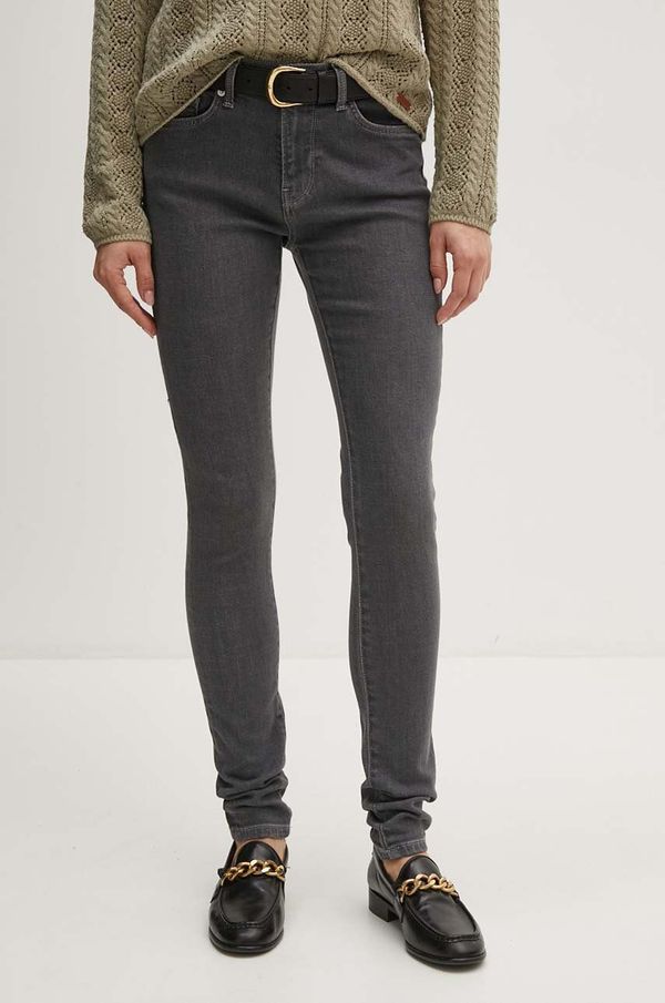 Pepe Jeans Traperice Pepe Jeans SKINNY JEANS MW za žene, boja: siva, PL204728UH8