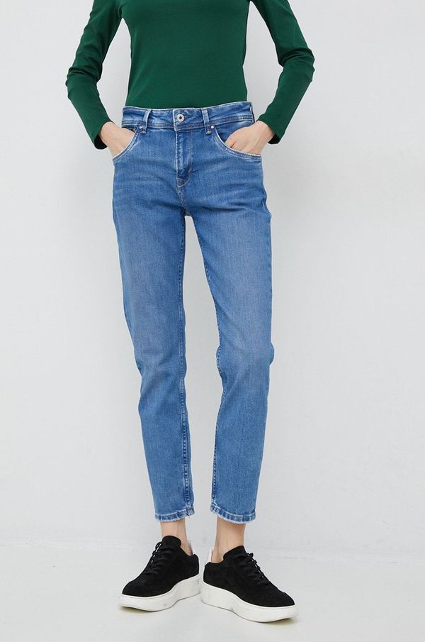 Pepe Jeans Traperice Pepe Jeans Violet za žene, visoki struk