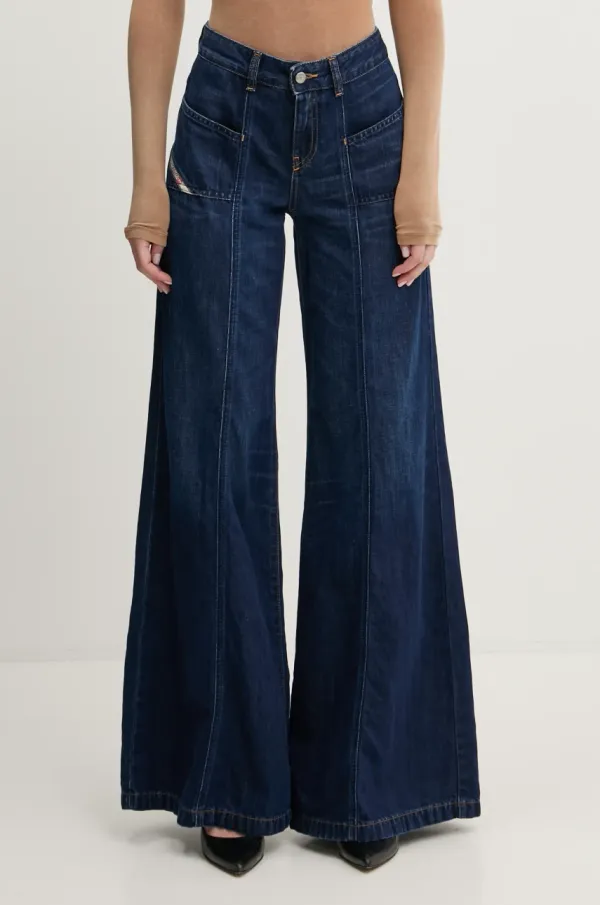 Diesel Traperice s dodatkom lana Diesel D-AKII L.32 TROUSERS visoki struk, A12808.068RA