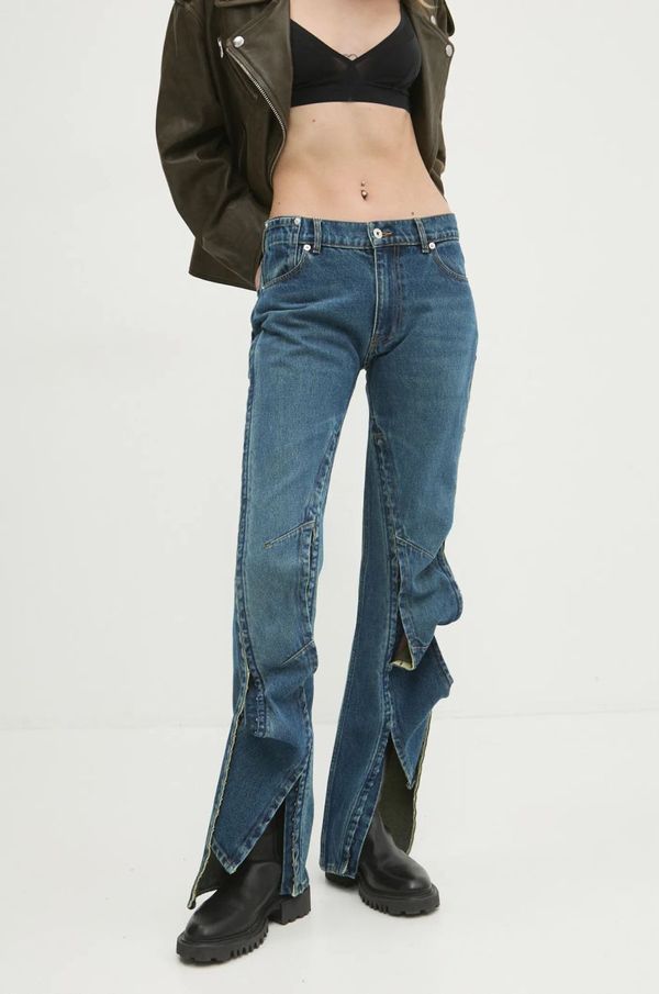 Y/Project Traperice Y/Project EVERGREEN HOOK AND EYE SLIM JEANS za žene, visoki struk, 107PA002