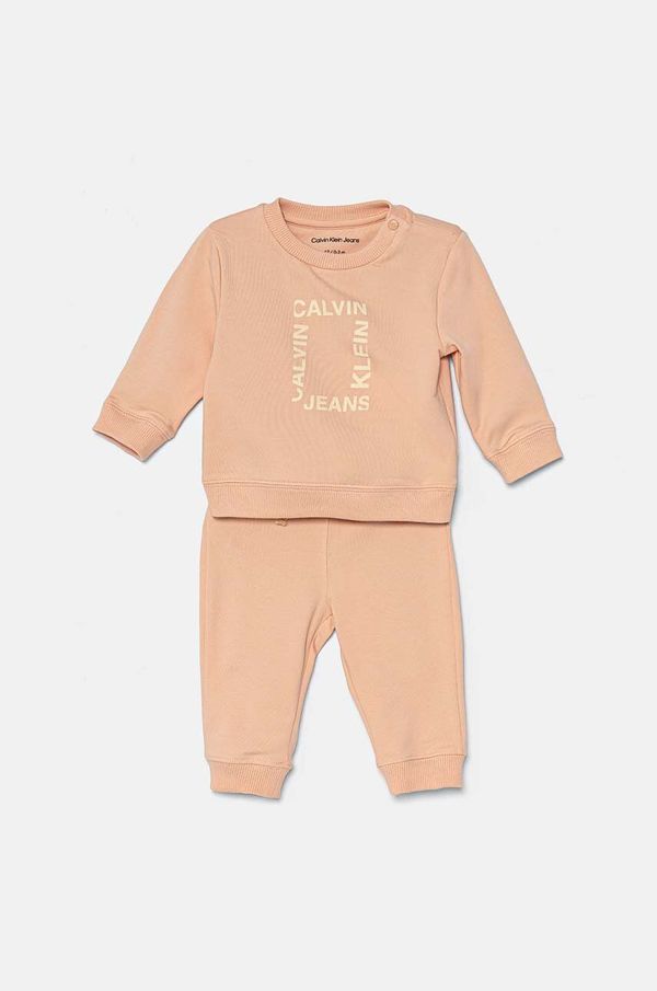 Calvin Klein Jeans Trenirka za bebe Calvin Klein Jeans boja: narančasta, IN0IN00213