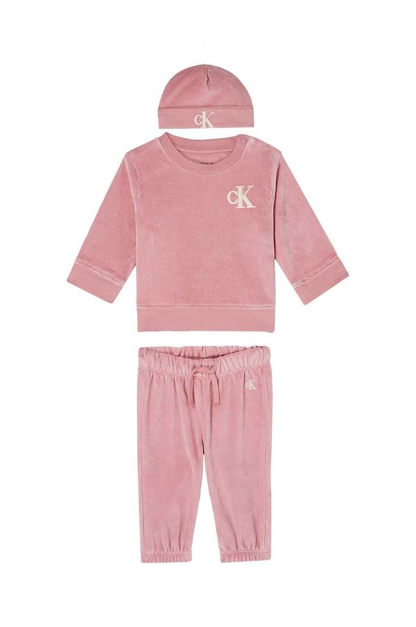 Calvin Klein Jeans Trenirka za bebe Calvin Klein Jeans boja: ružičasta