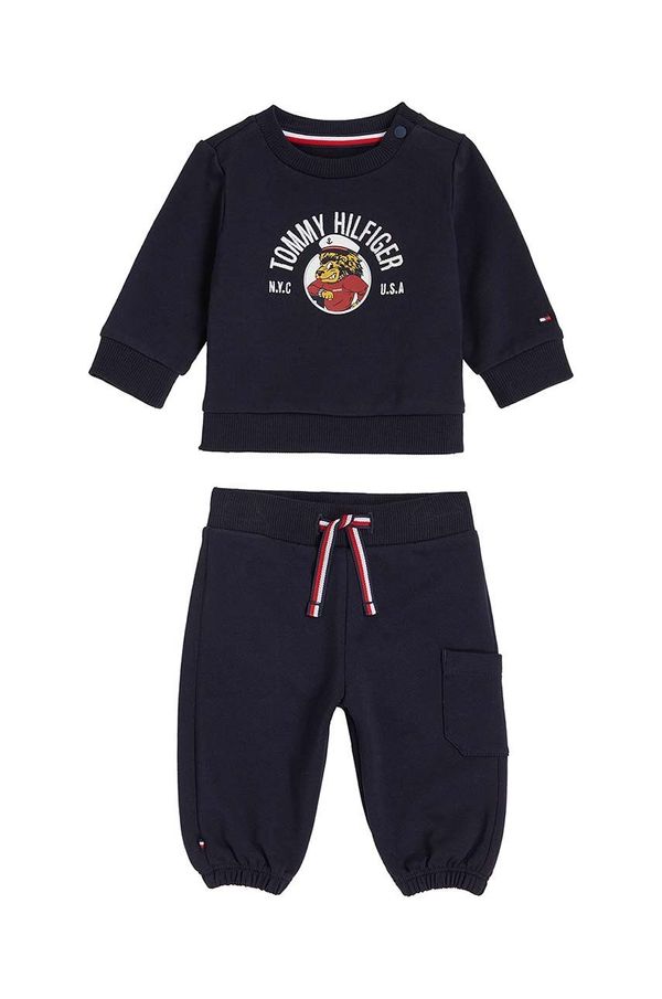 Tommy Hilfiger Trenirka za bebe Tommy Hilfiger boja: crna, KN0KN01923