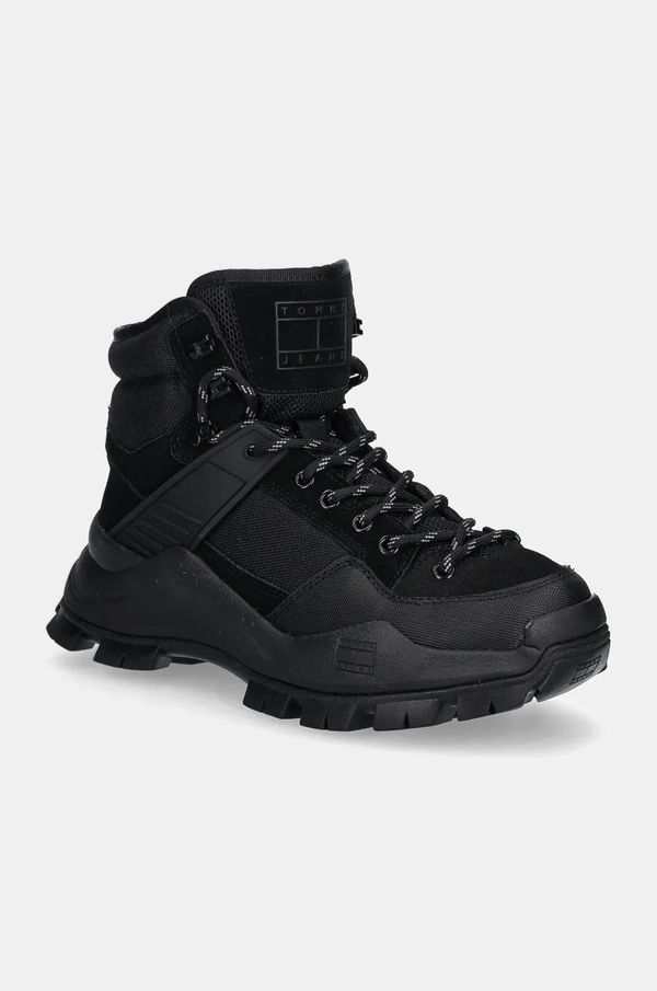 Tommy Jeans Visoke cipele Tommy Jeans TJM URBAN HIBRYD BOOT za muškarce, boja: crna, EM0EM01489