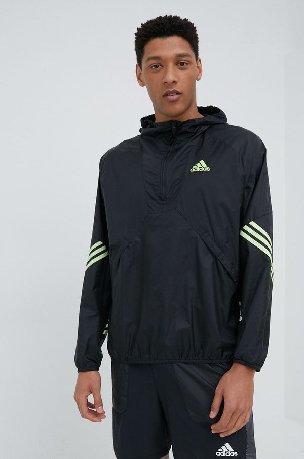 adidas Performance Vjetrovka adidas Performance boja: crna, za prijelazno razdoblje, oversize