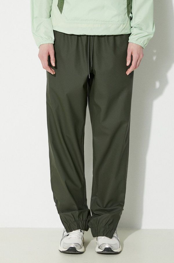 Rains Vodootporne hlače Rains 18560-GREEN Rain Pants Regular boja: zelena, ravni kroj, srednje visoki struk