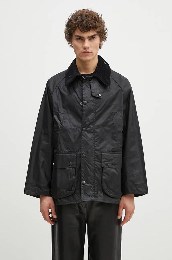 Barbour Voštana jakna Barbour OS Bedale Wax Jacket boja: crna, za prijelazno razdoblje, oversize, MWX1679