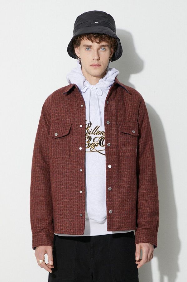 Billionaire Boys Club Vunena jakna Billionaire Boys Club boja: bordo, za prijelazno razdoblje