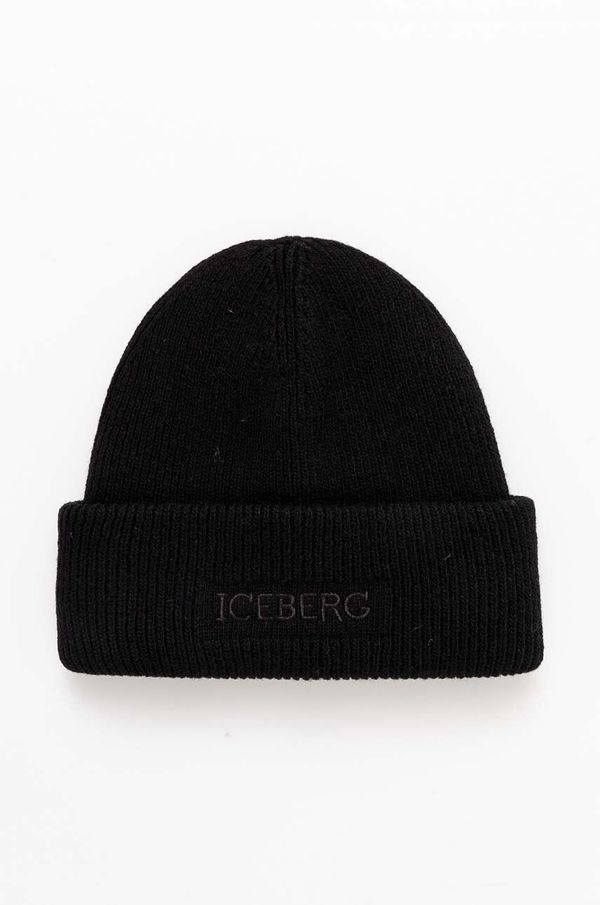 Iceberg Vunena kapa Iceberg boja: crna, od debelog pletiva, vunena, 30 437 079