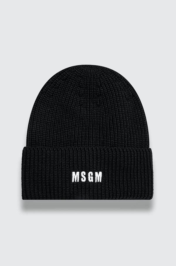 MSGM Vunena kapa MSGM boja: crna, od debelog pletiva, vunena, 3740ML02.247575