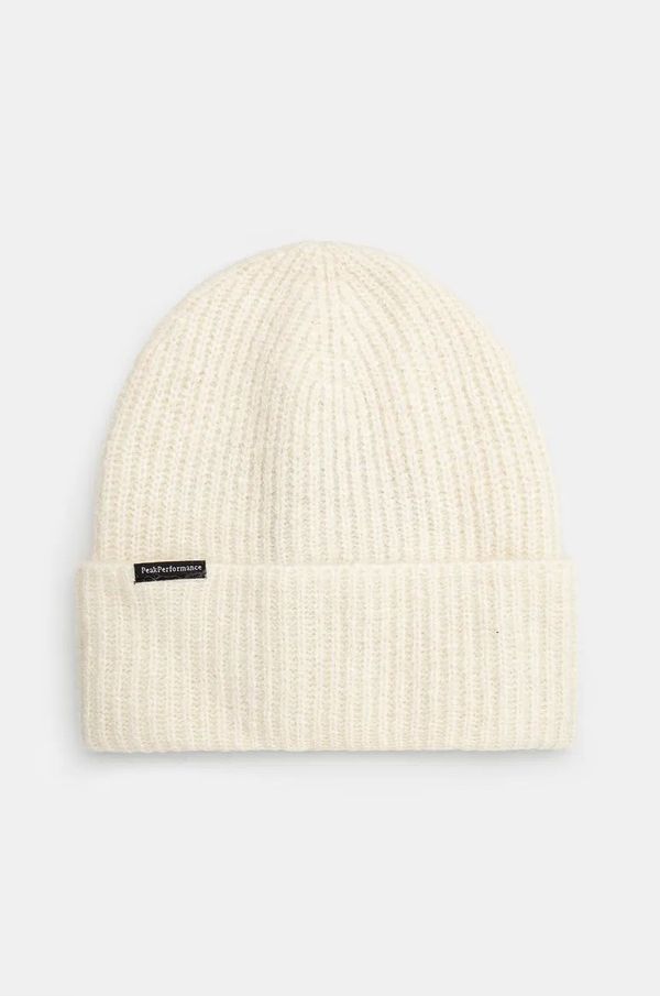 Peak Performance Vunena kapa Peak Performance Woolblend Hat boja: bež, od tanke pletenine, vunena, G80628