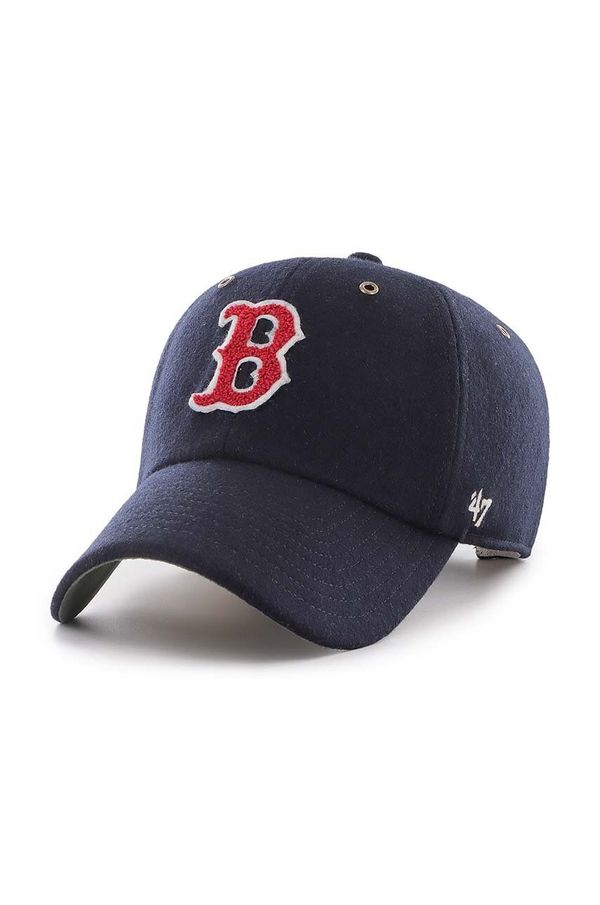 47 brand Vunena kapa sa šiltom 47 brand MLB Boston Red Sox boja: tamno plava, s aplikacijom, B-PNTCU02WIS-NY