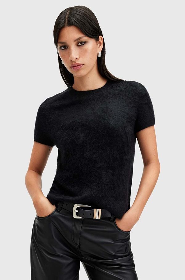AllSaints Vunena majica kratkih rukava AllSaints REBEL TEE boja: crna, W118KB