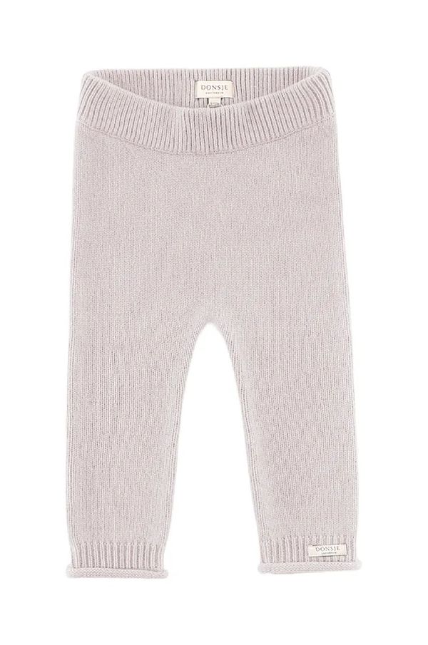 Donsje Vunene dječje tajice Donsje Trig Merino Wool Trousers boja: ružičasta, bez uzorka, 3034800
