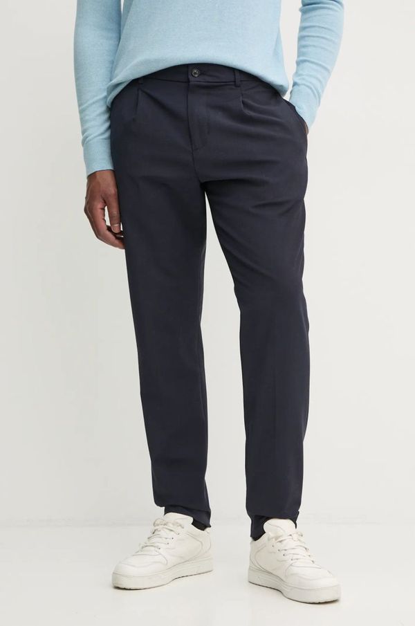 Tommy Hilfiger Vunene hlače Tommy Hilfiger boja: tamno plava, ravni kroj, MW0MW36732