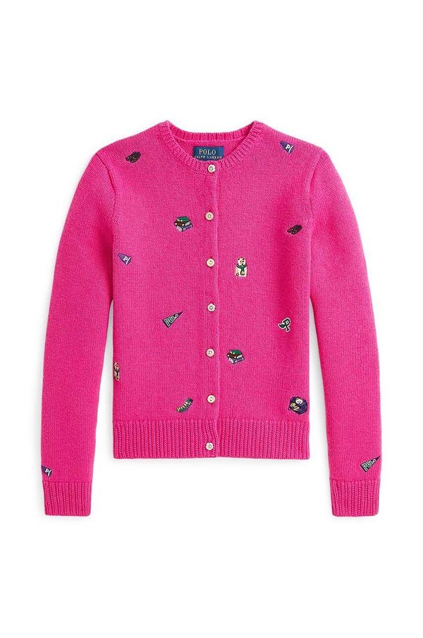 Polo Ralph Lauren Vuneni dječji kardigan Polo Ralph Lauren boja: ružičasta, 313950809001
