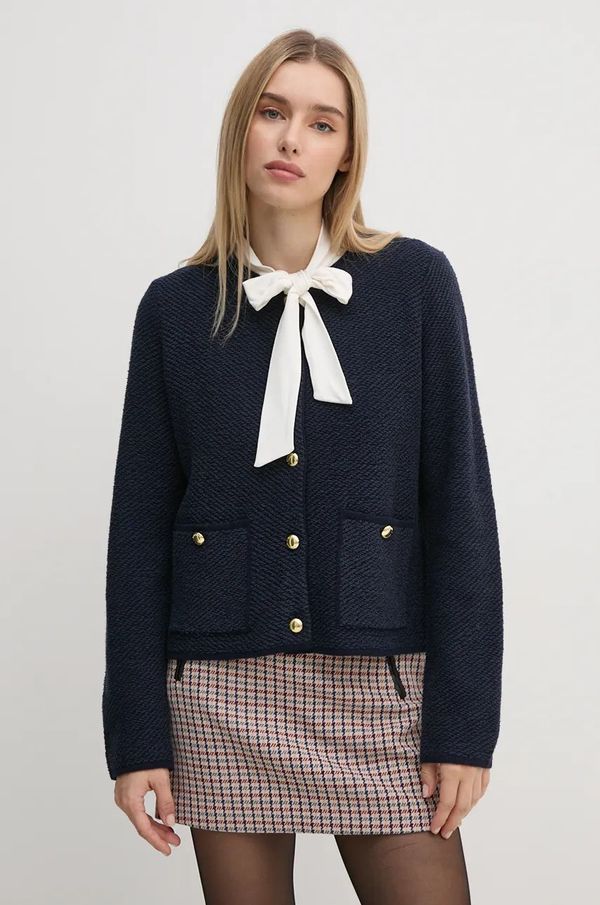 Barbour Vuneni kardigan Barbour boja: tamno plava, lagani