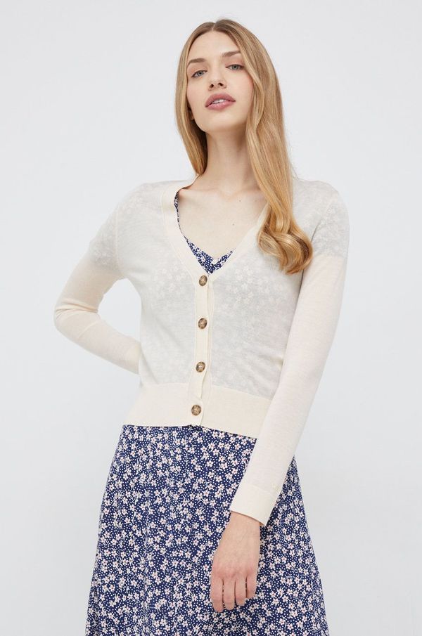 Calvin Klein Vuneni kardigan Calvin Klein za žene, boja: bež, lagani