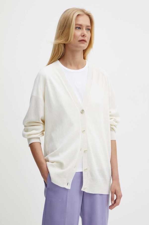 Max Mara Leisure Vuneni kardigan Max Mara Leisure boja: bež, lagani, 2426346018600