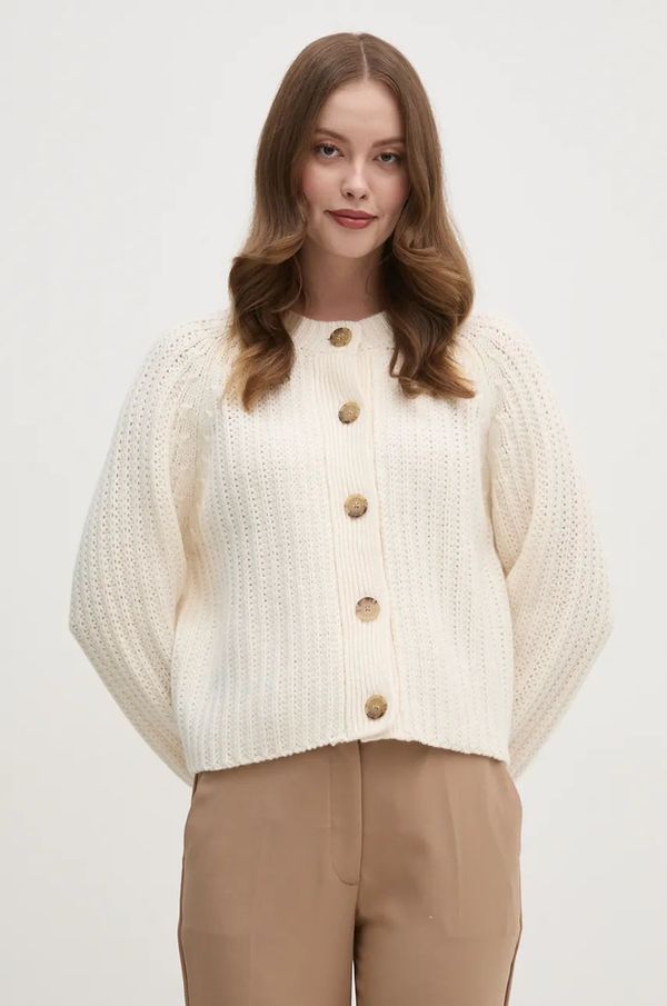 Tommy Hilfiger Vuneni kardigan Tommy Hilfiger boja: bež, WW0WW44134