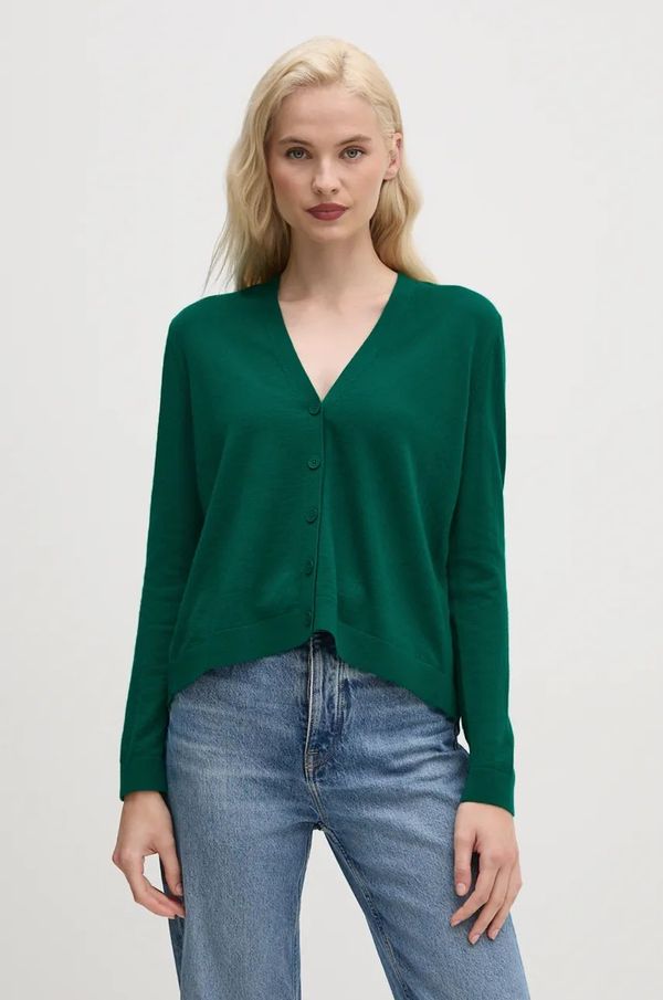 United Colors of Benetton Vuneni kardigan United Colors of Benetton boja: zelena, lagani, 11AHD603P