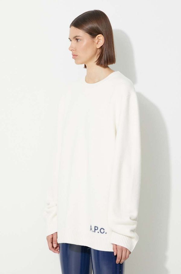 A.P.C. Vuneni pulover A.P.C. za žene, boja: bijela, lagani