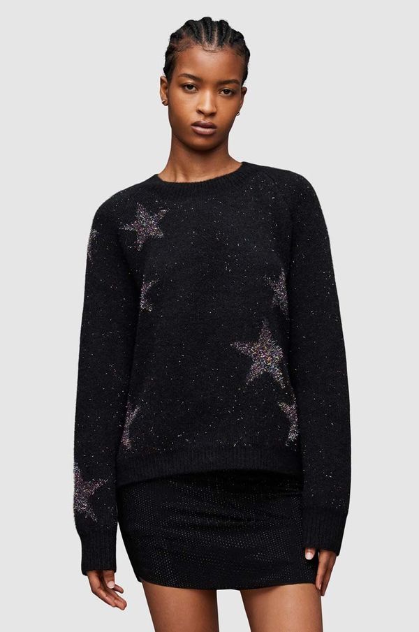 AllSaints Vuneni pulover AllSaints Star boja: crna
